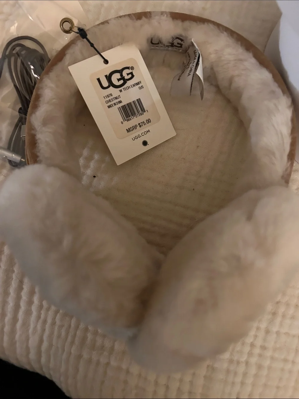 UGG Chestnut and Cream Women’s  Wired Earmuffs